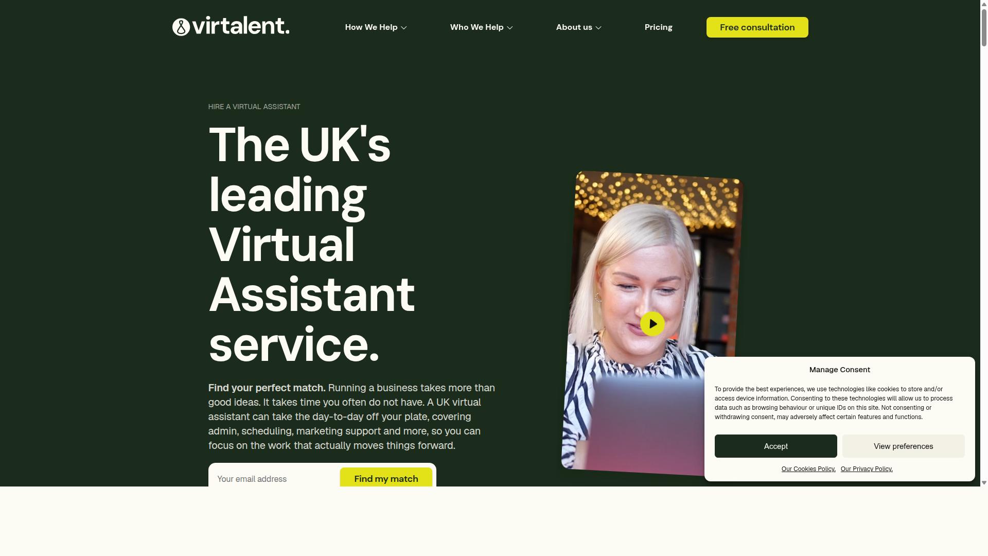 Virtalent website